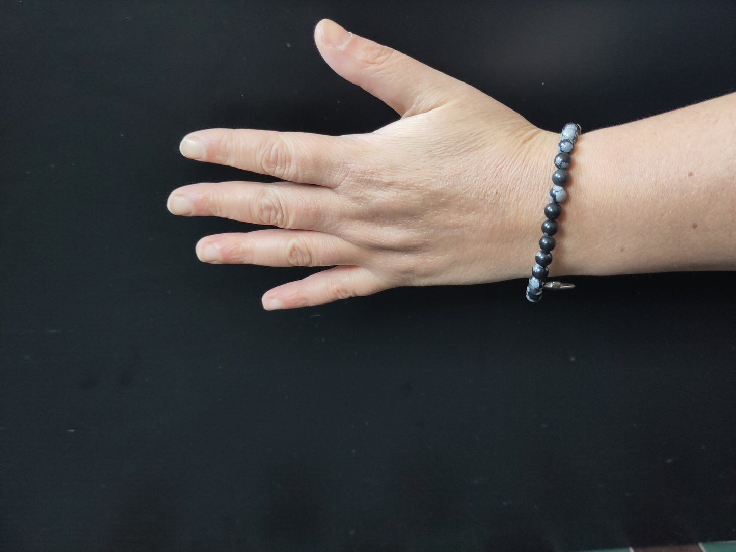 Bracelet - Obsidienne neige