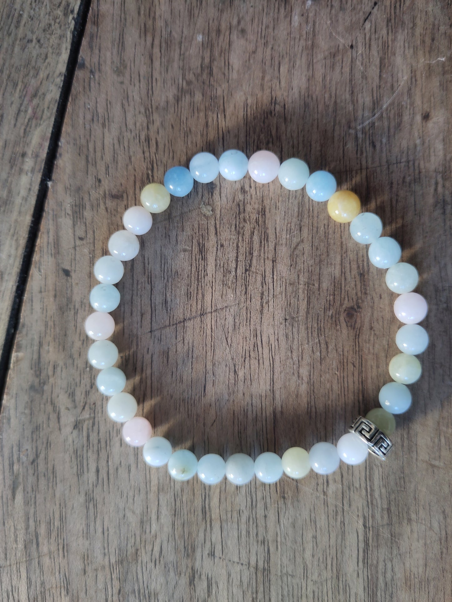 bracelet en morganite 6 mm