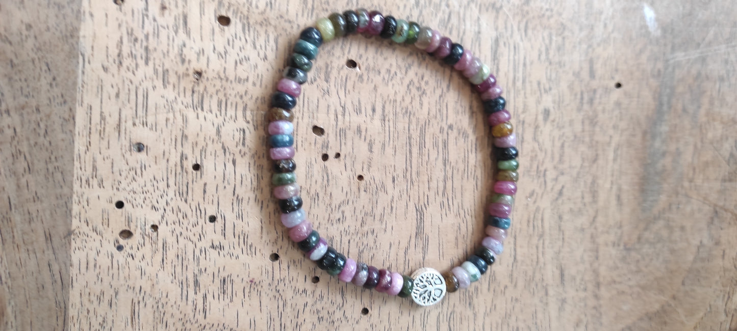 Bracelet en Tourmaline multicolore Donuts qualité AA