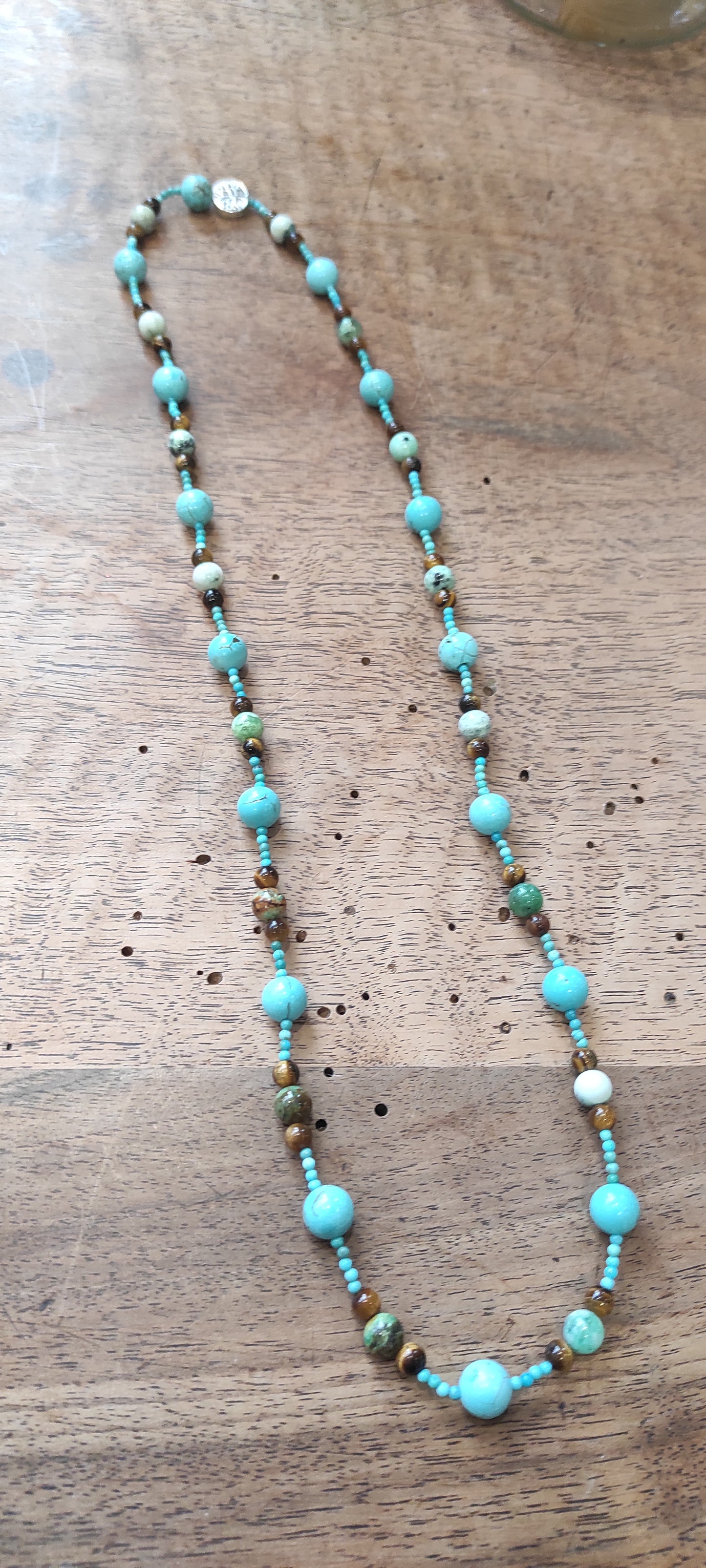 Bracelet Turquoise d'Arizona Variscite Oeil de tigré et Turquenite