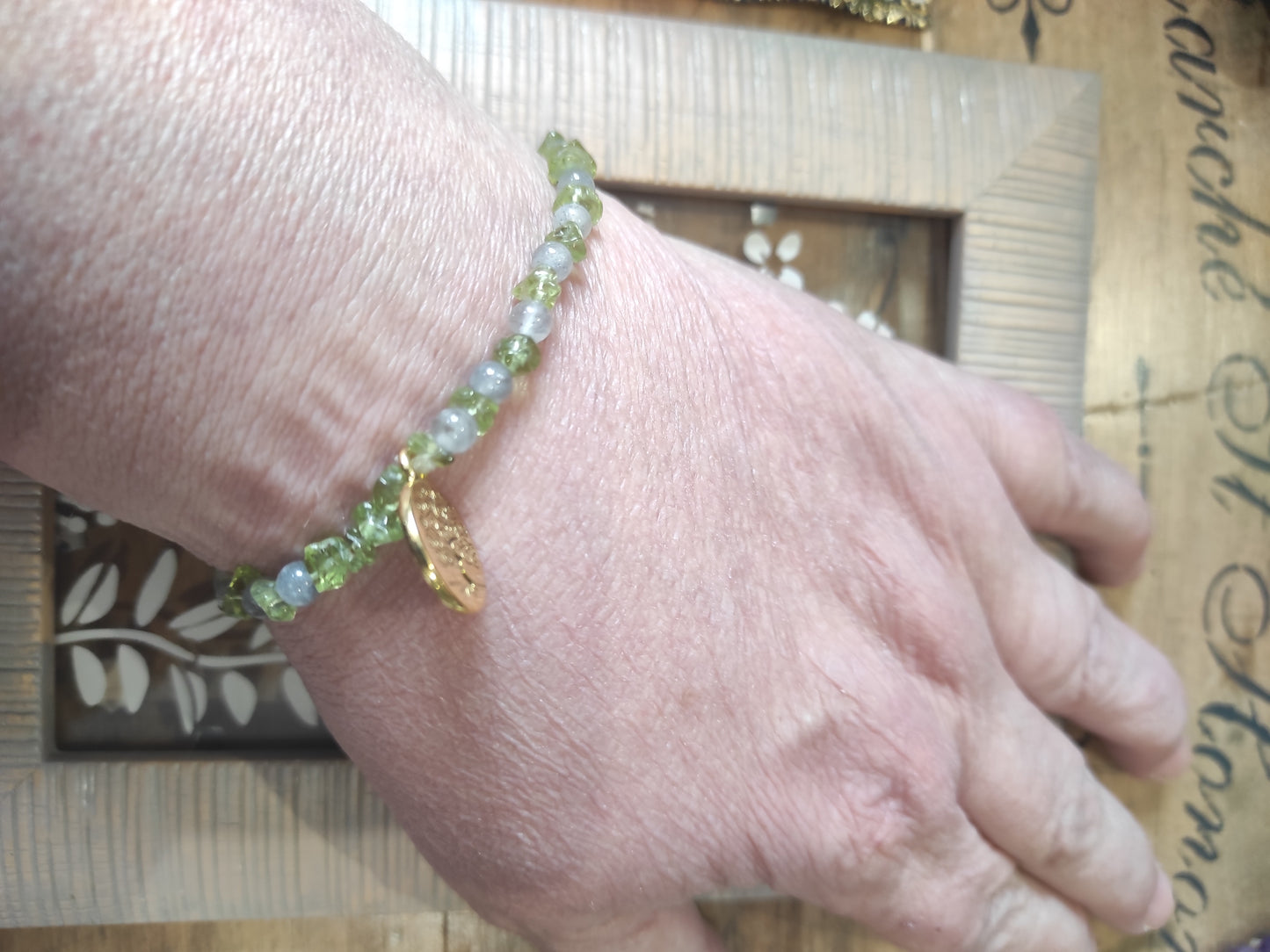Bracelet - Olivine et Labradorithe