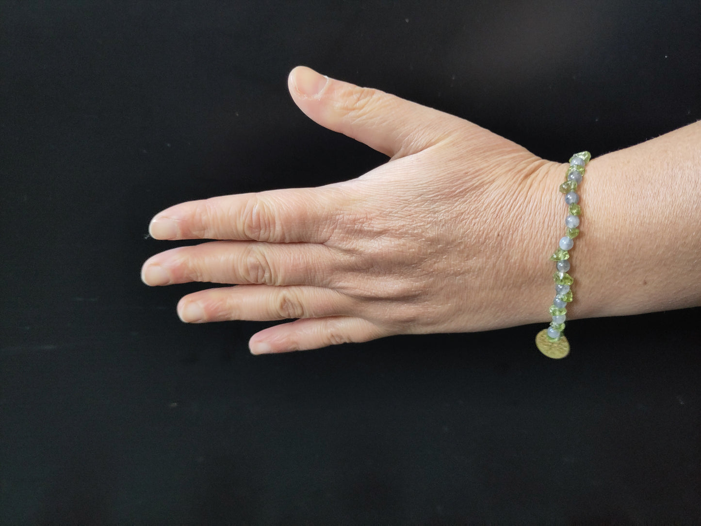 Bracelet - Olivine et Labradorithe