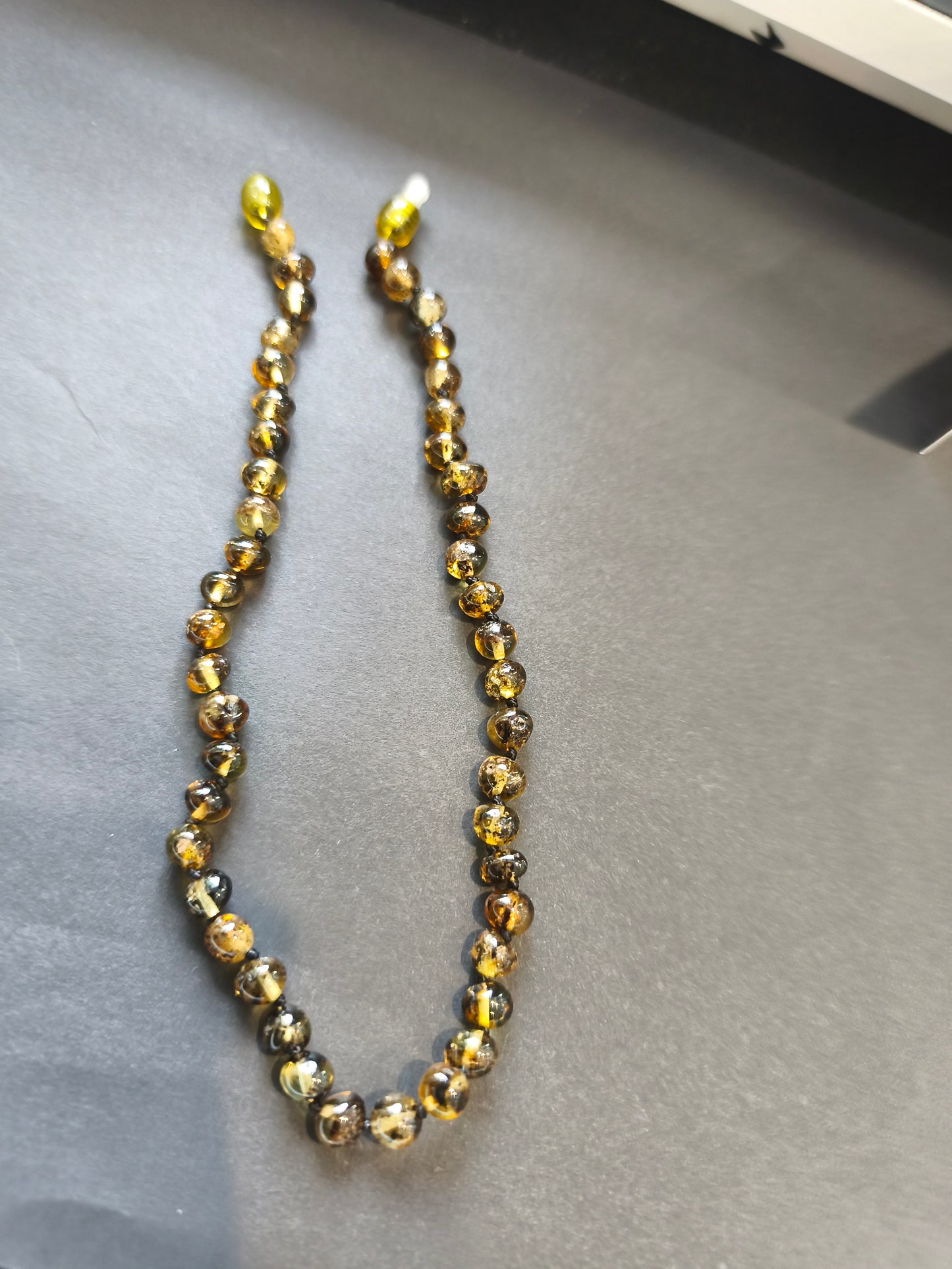 Collier Ambre Verte certifié Dentition Bébé